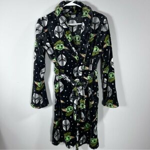 Star Wars Kids Cozy Robe - Black, Grey and Green Youth Size 12-14